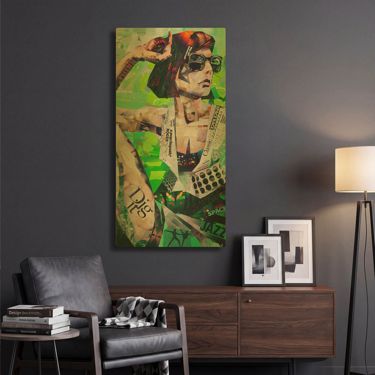 'Cool' By Grey Gold Metal Wall Art