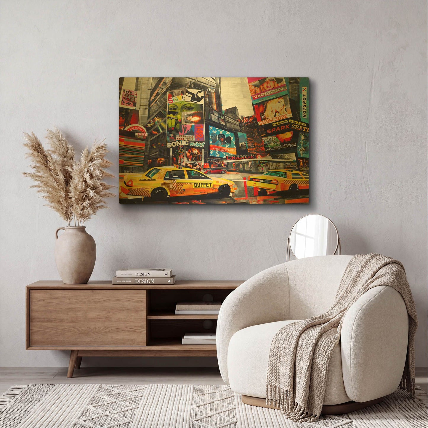'Downtown' By Grey Gold Metal Wall Art
