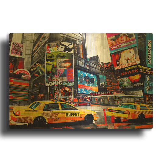 'Downtown' By Grey Gold Metal Wall Art