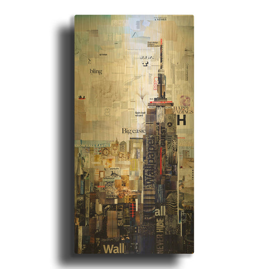 'Empire State' By Grey Gold Metal Wall Art