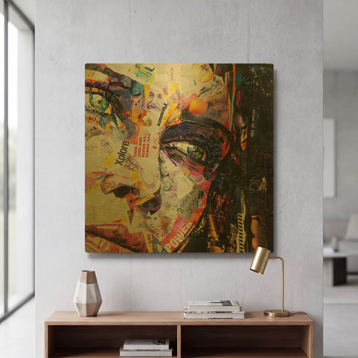 'Fashion' By Grey Gold Metal Wall Art
