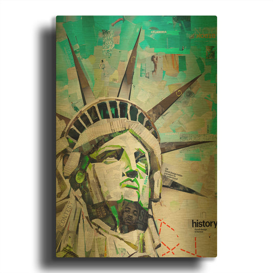 'Freedom' By Grey Gold Metal Wall Art