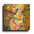 'Funky Deer' By Grey Gold Metal Wall Art