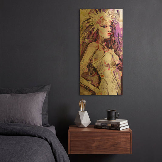'Ice Flower' By Grey Gold Metal Wall Art
