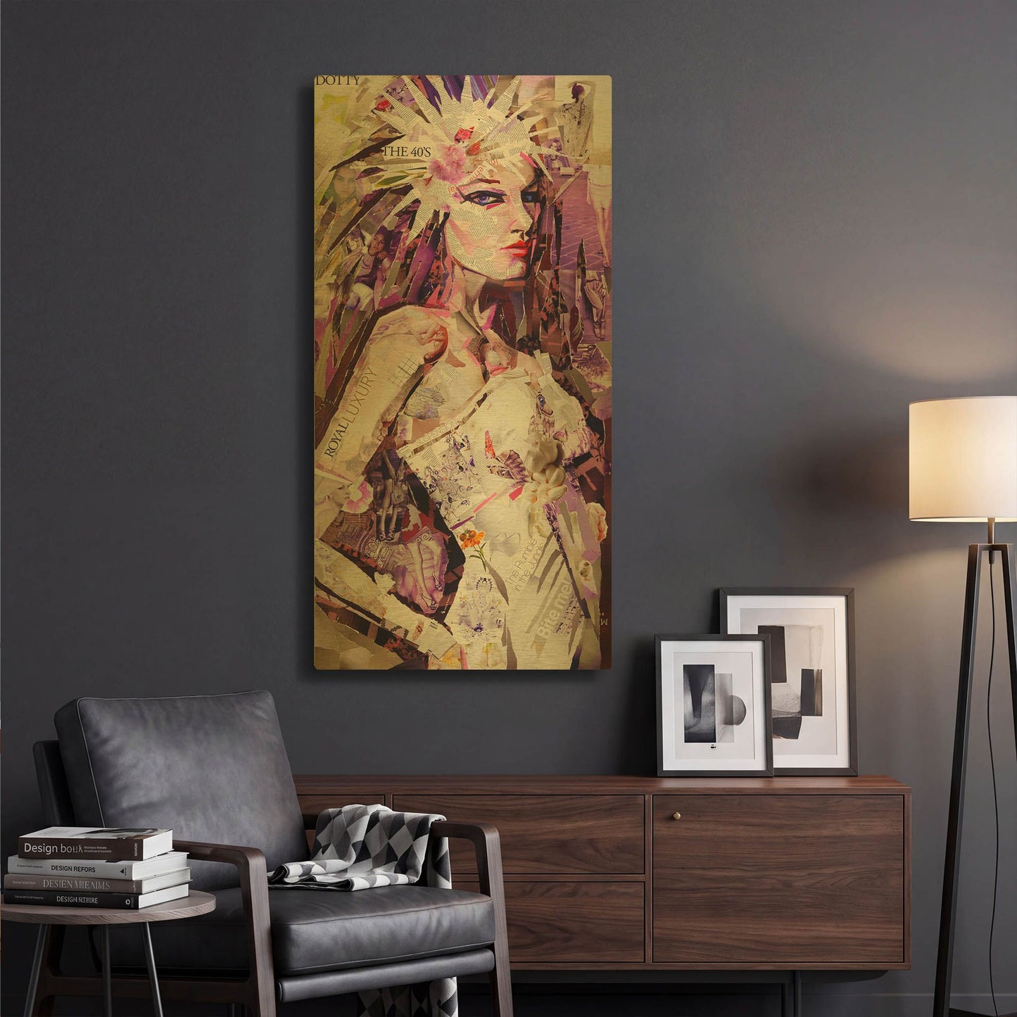 'Ice Flower' By Grey Gold Metal Wall Art