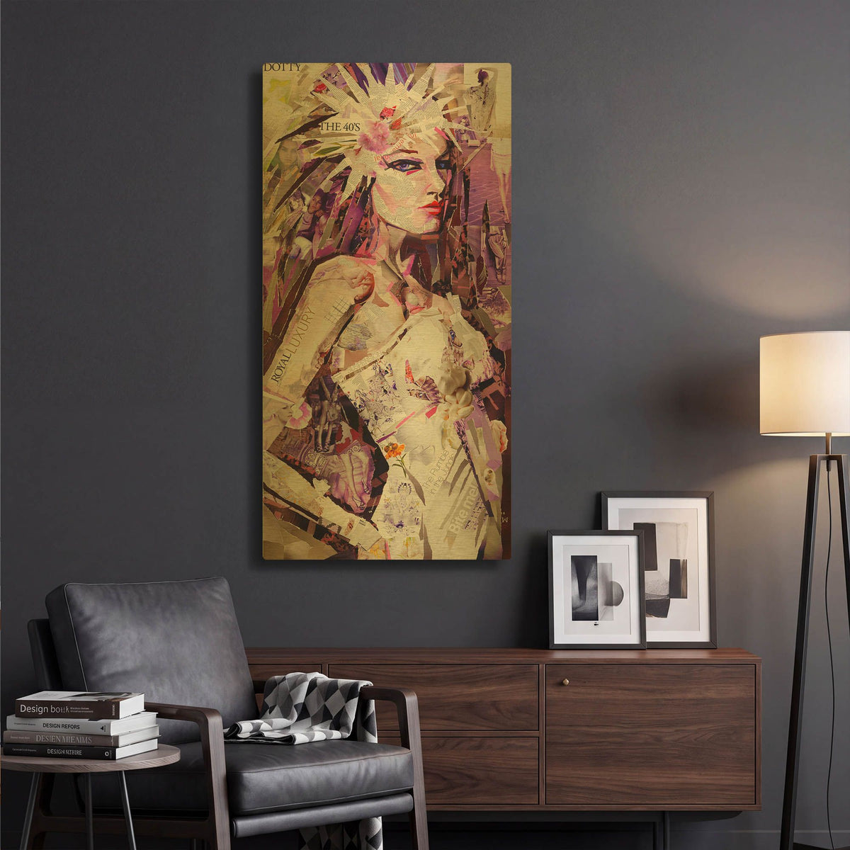 'Ice Flower' By Grey Gold Metal Wall Art