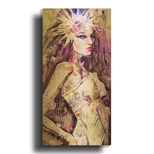 'Ice Flower' By Grey Gold Metal Wall Art