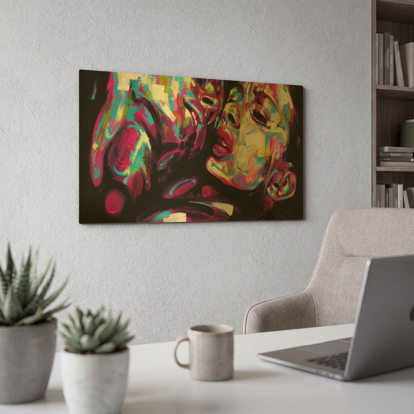'Passion' By Grey Gold Metal Wall Art