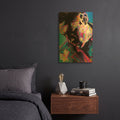 'Poser' By Grey Gold Metal Wall Art