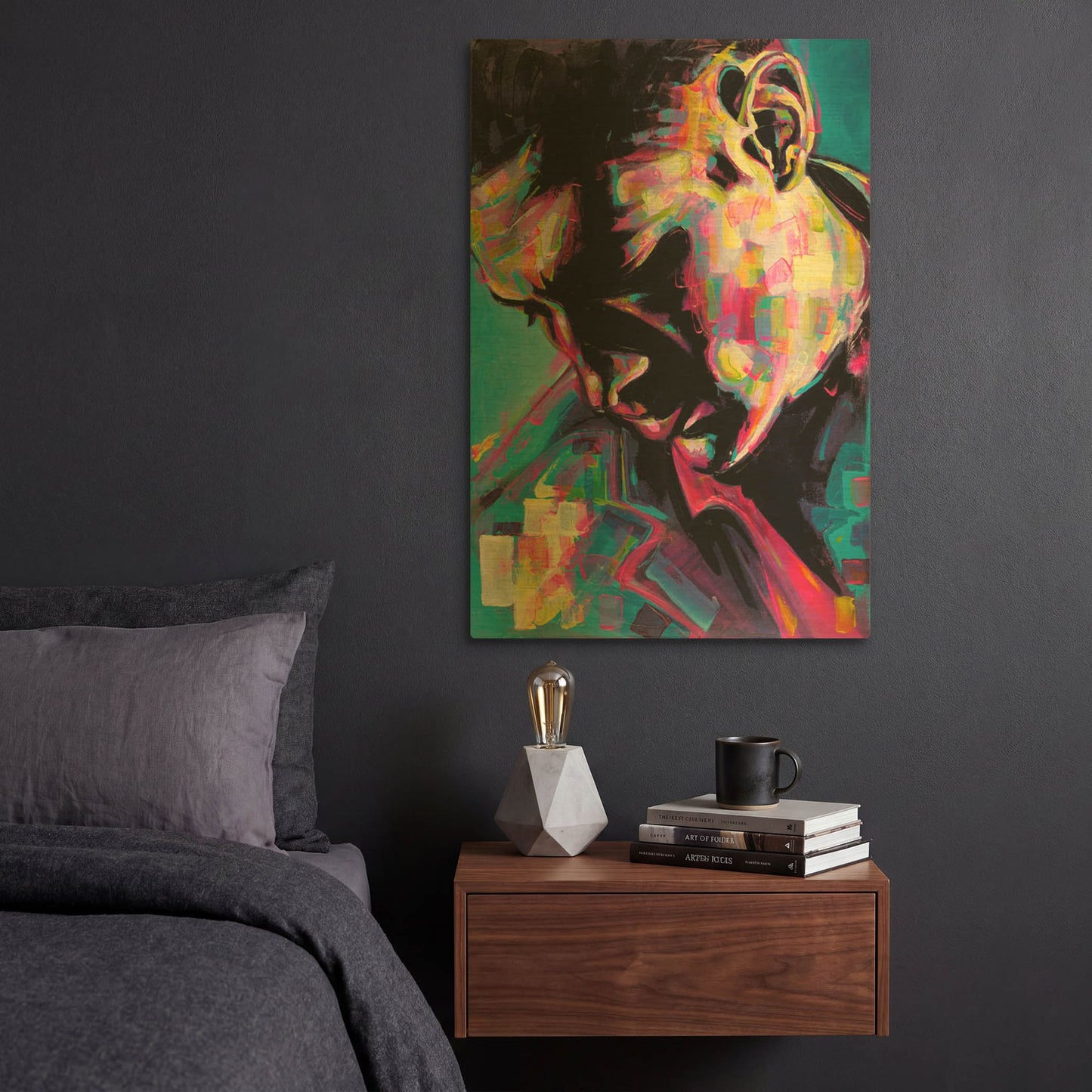 'Poser' By Grey Gold Metal Wall Art