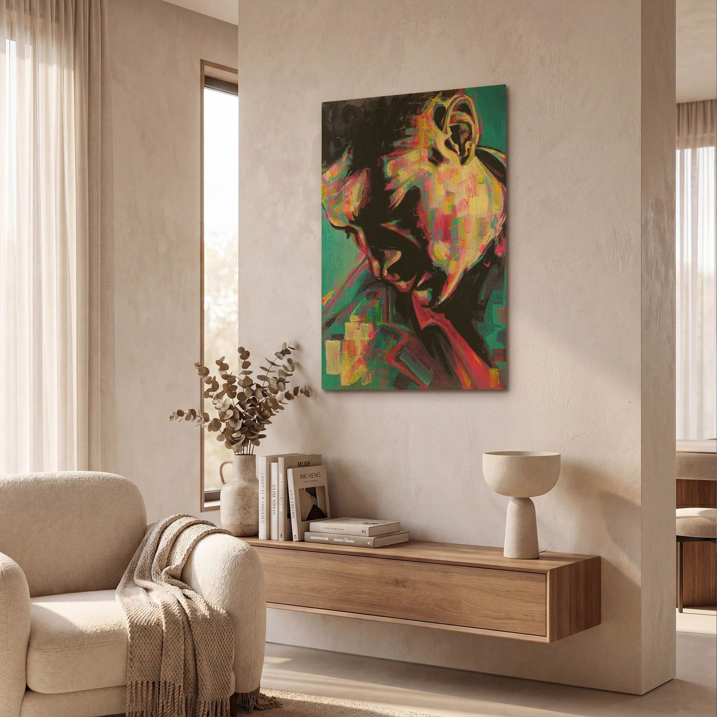 'Poser' By Grey Gold Metal Wall Art