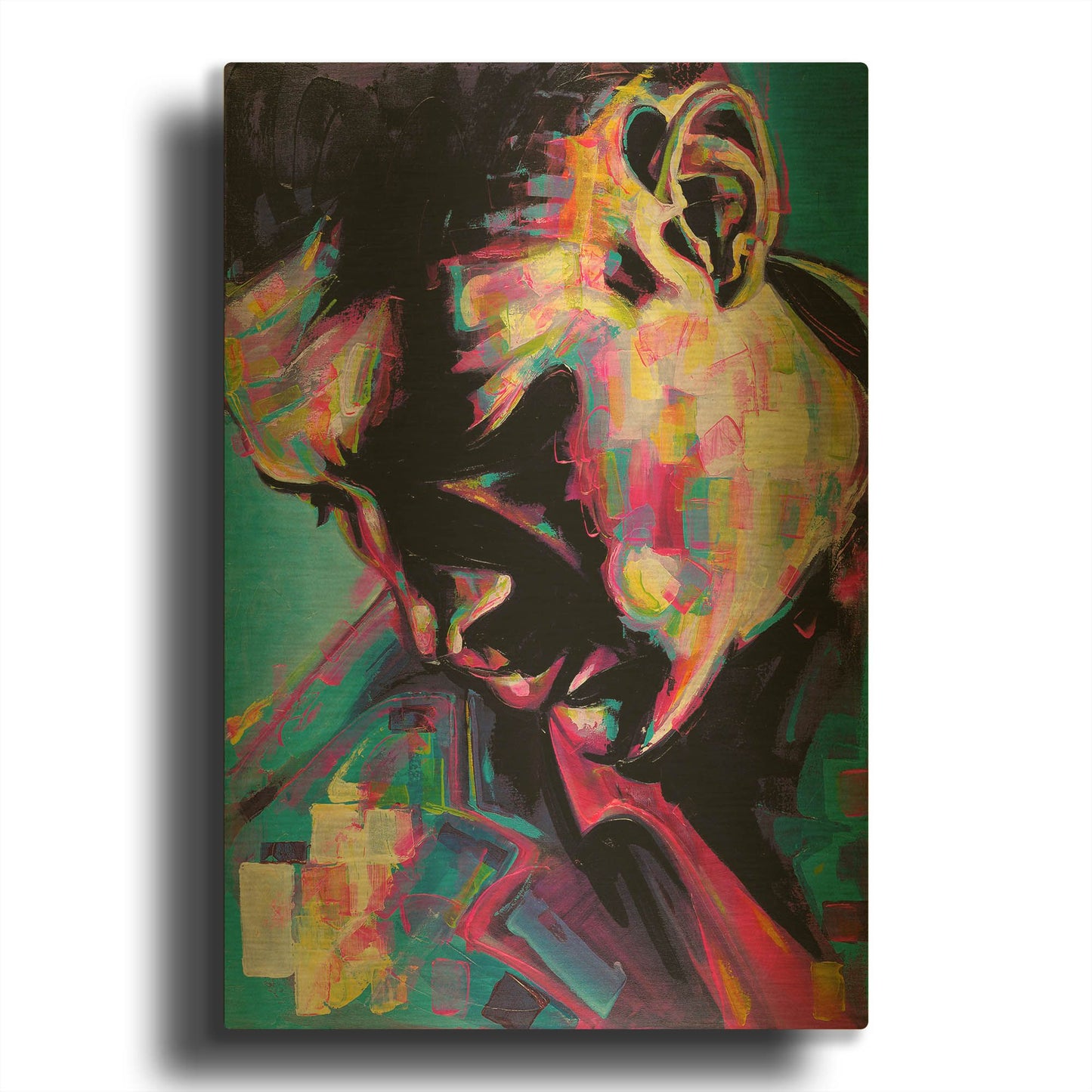 'Poser' By Grey Gold Metal Wall Art