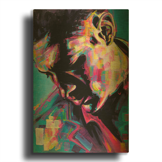 'Poser' By Grey Gold Metal Wall Art