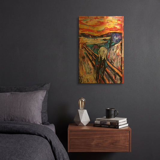 'The Scream' By Grey Gold Metal Wall Art