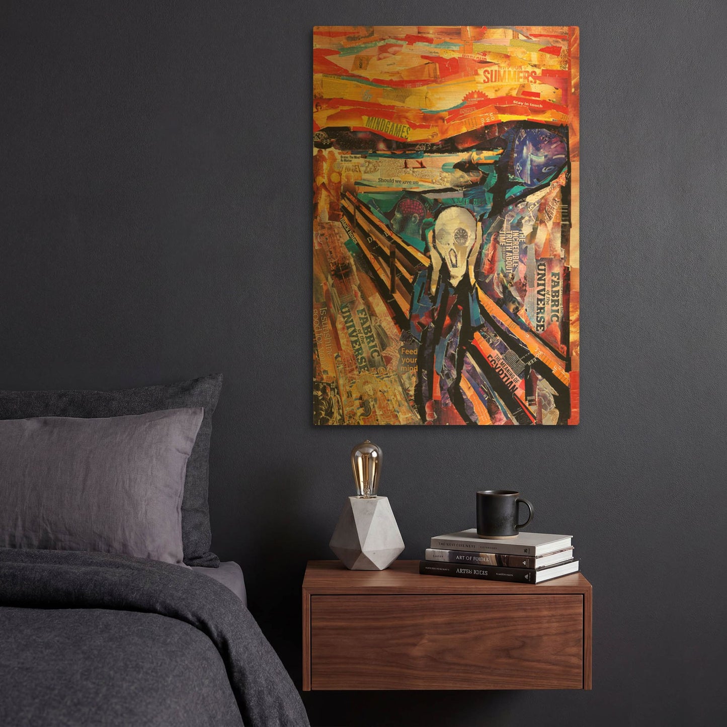 'The Scream' By Grey Gold Metal Wall Art