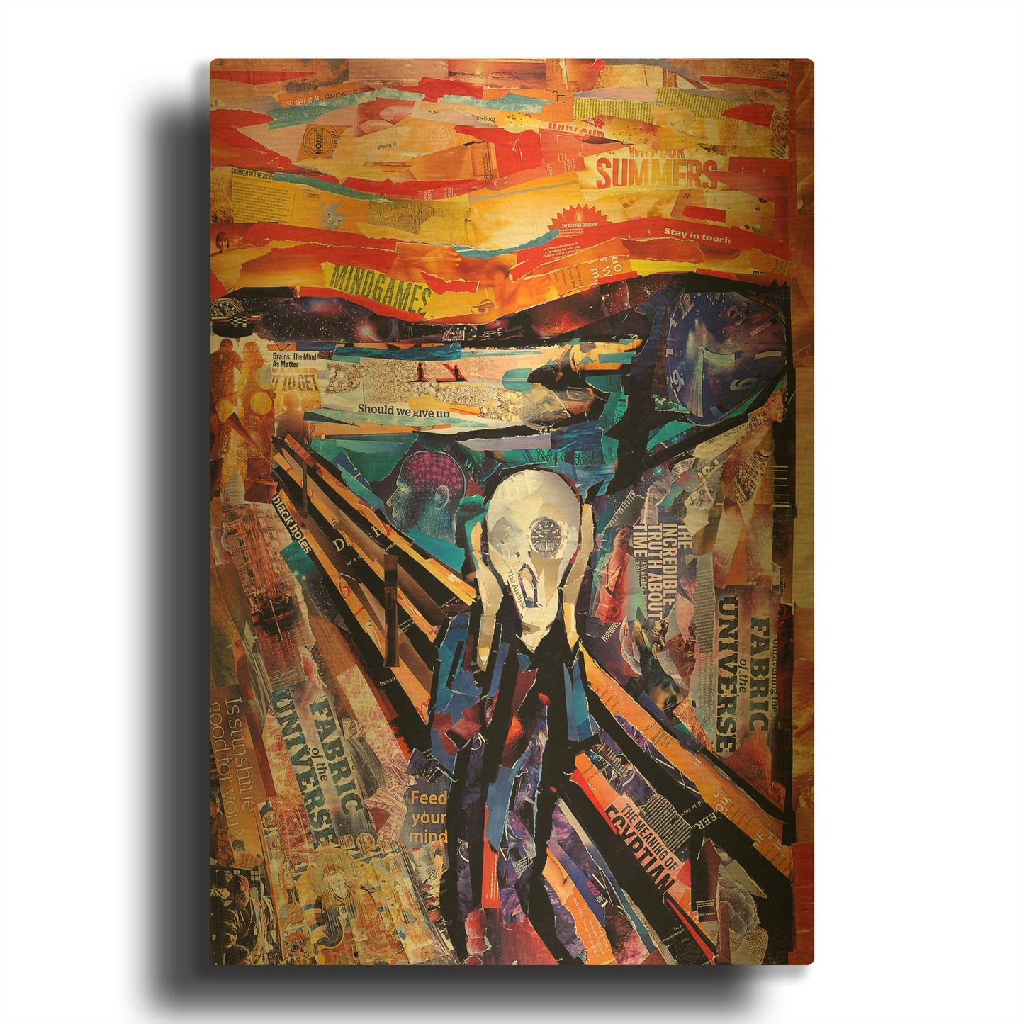 'The Scream' By Grey Gold Metal Wall Art