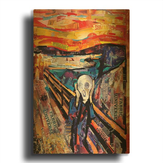 'The Scream' By Grey Gold Metal Wall Art