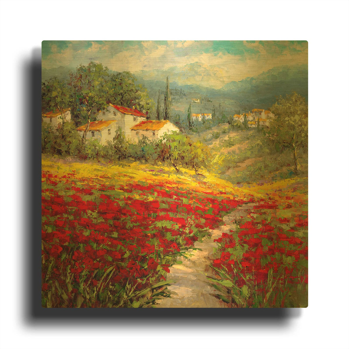 'Fleur du Pays I' By Hulsey Gold Metal Wall Art