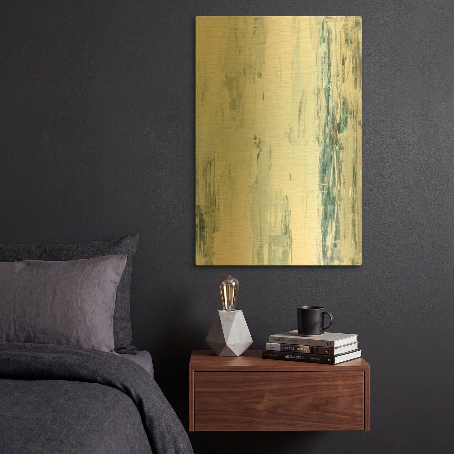 'Abstract Blue I' By Incado Gold Metal Wall Art