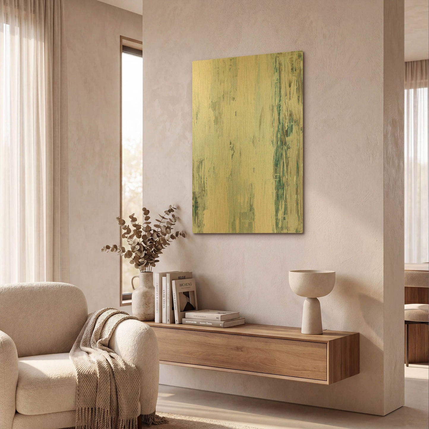 'Abstract Blue I' By Incado Gold Metal Wall Art