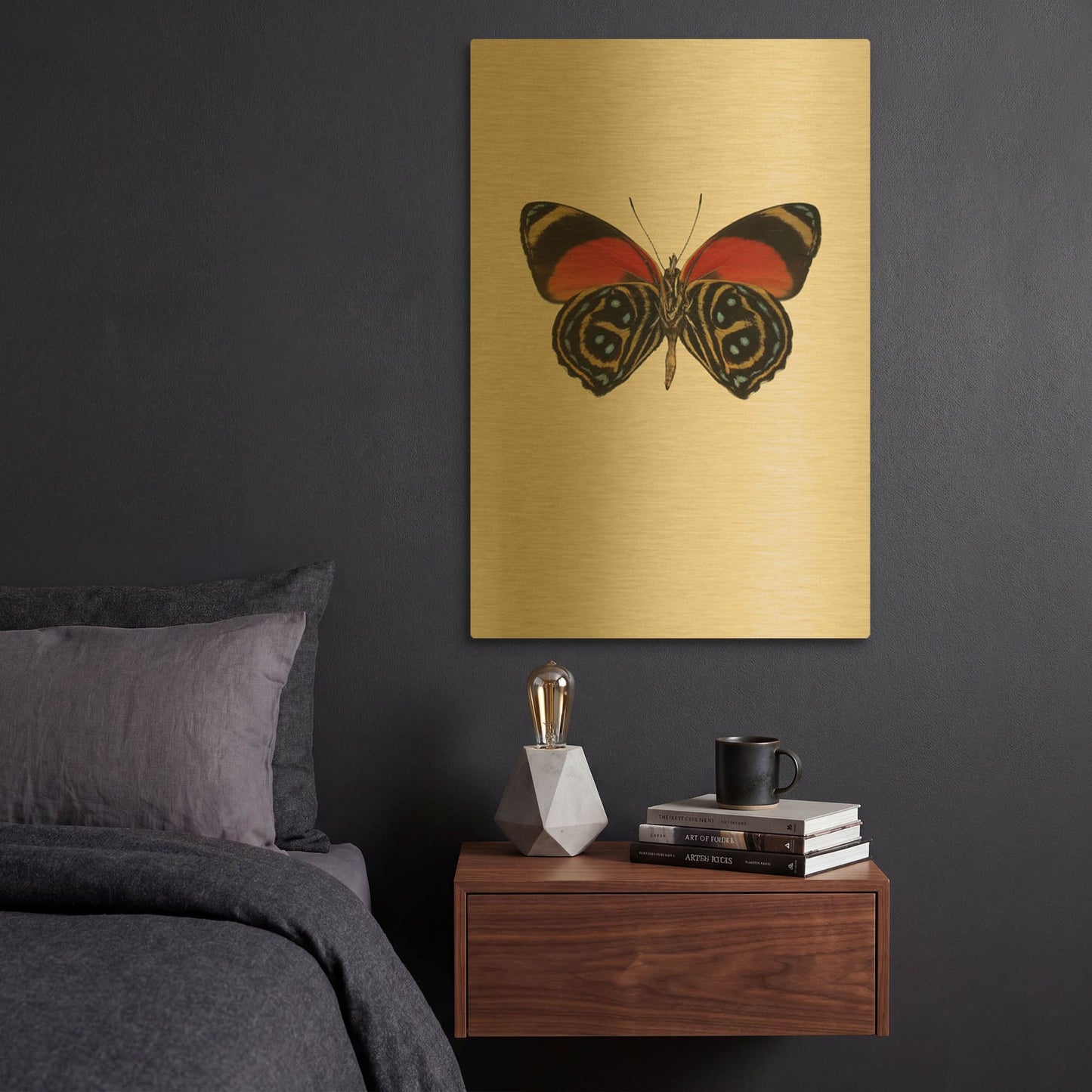 'Agrias Amydon 1' By Incado Gold Metal Wall Art
