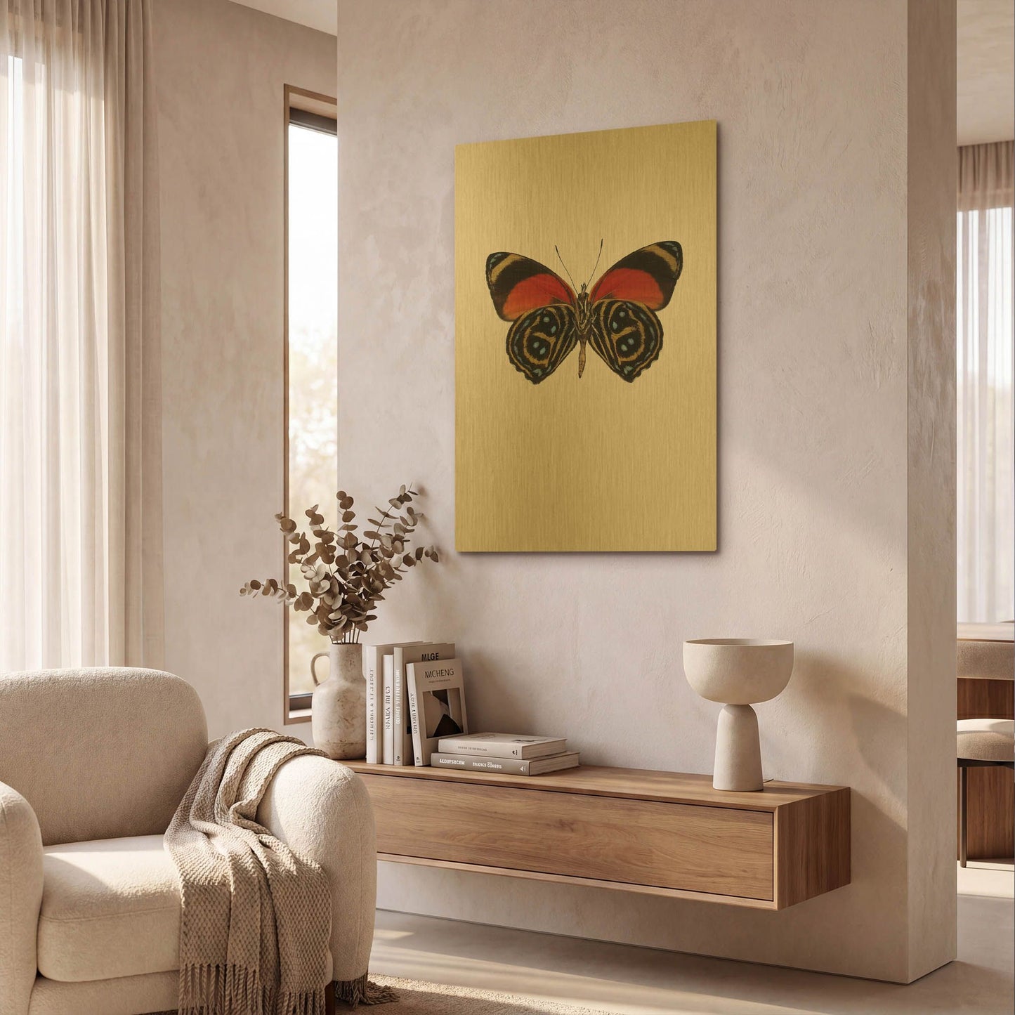 'Agrias Amydon 1' By Incado Gold Metal Wall Art