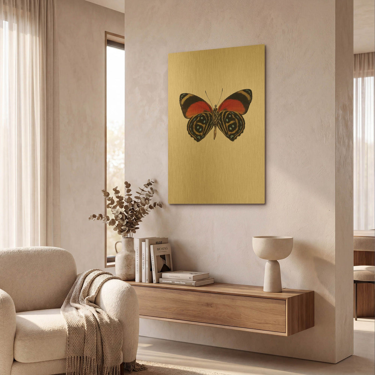 'Agrias Amydon 1' By Incado Gold Metal Wall Art