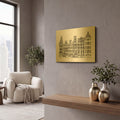 'Amsterdam I' By Incado Gold Metal Wall Art