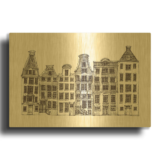 'Amsterdam I' By Incado Gold Metal Wall Art