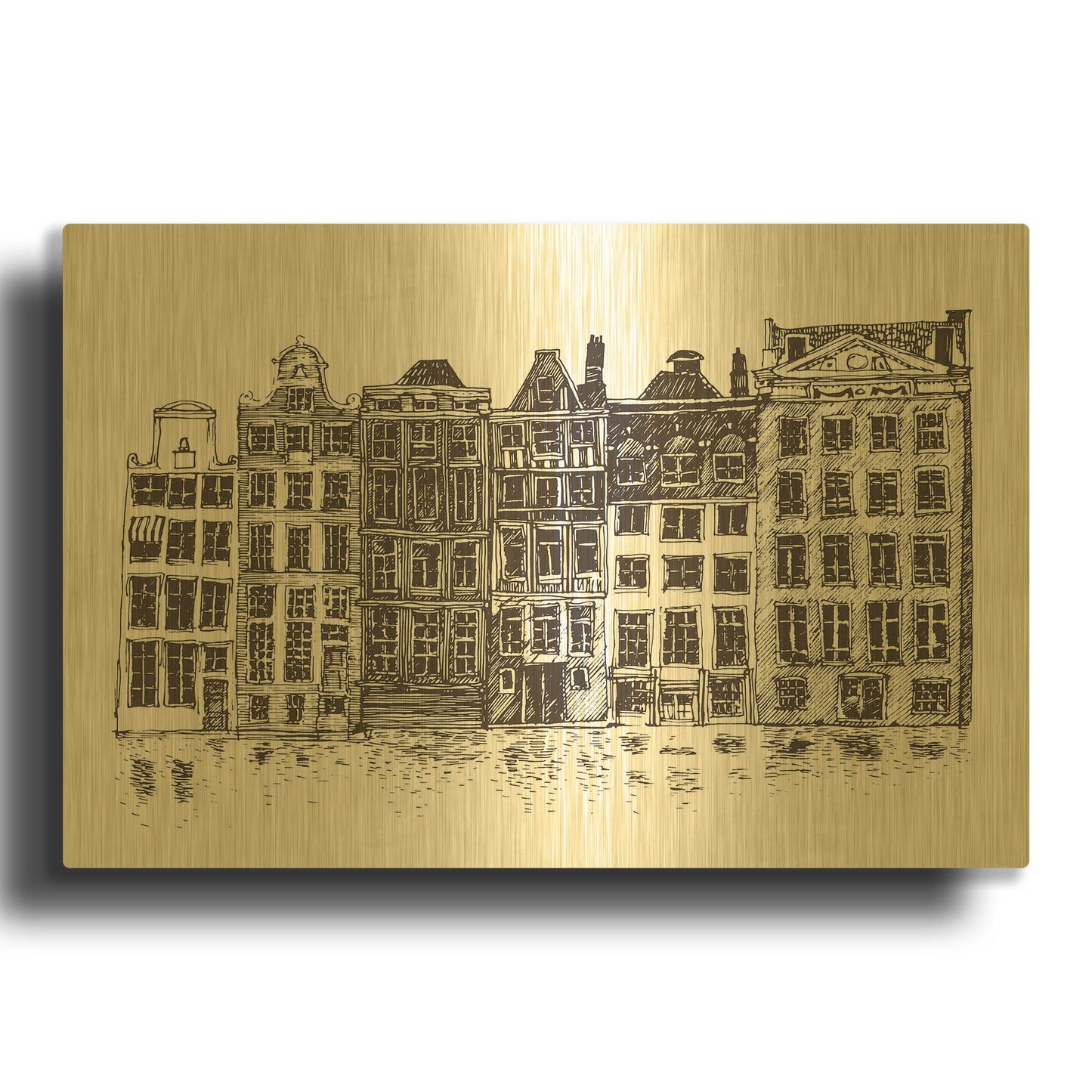 'Amsterdam II' By Incado Gold Metal Wall Art