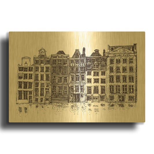 'Amsterdam II' By Incado Gold Metal Wall Art