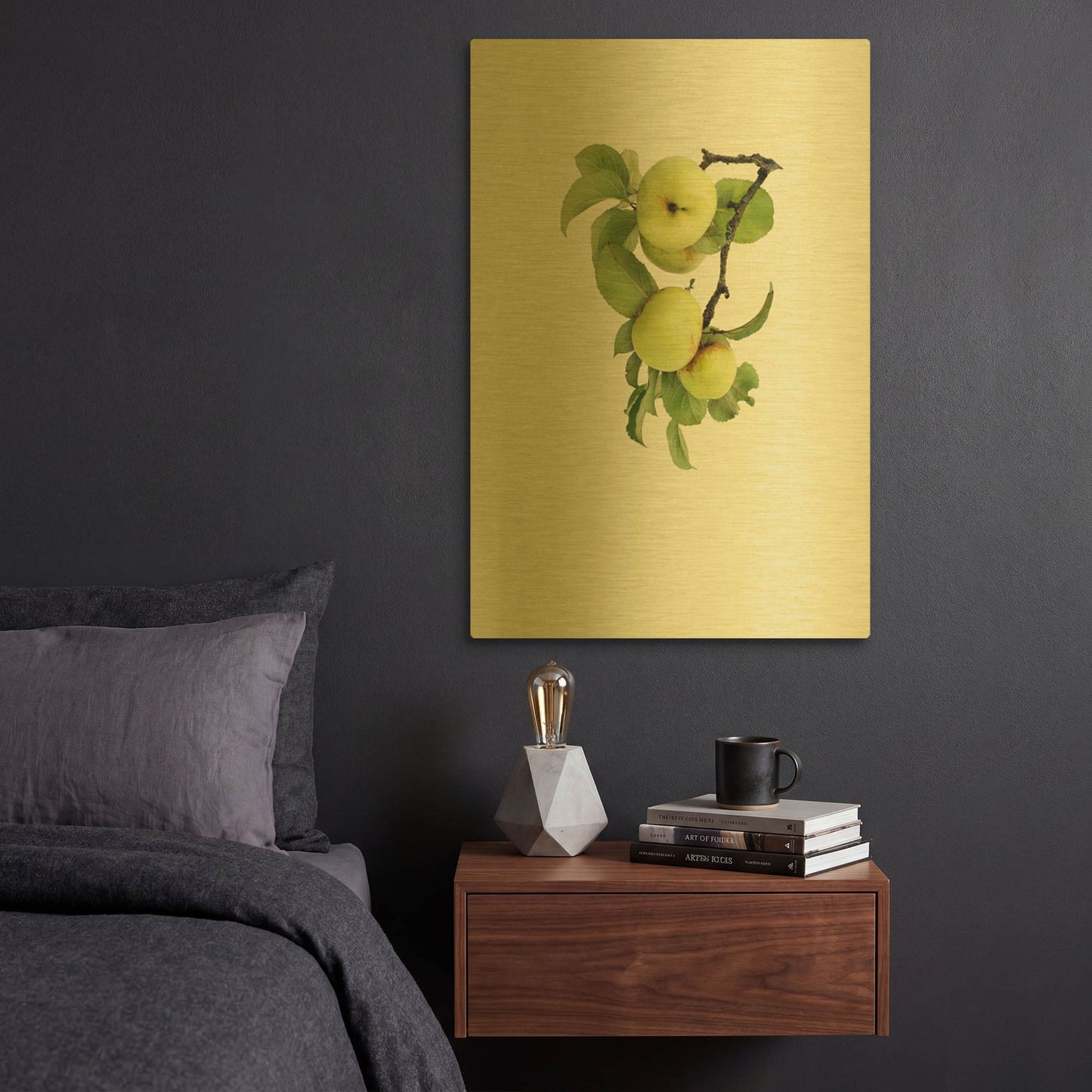 'Apple tree I' By Incado Gold Metal Wall Art