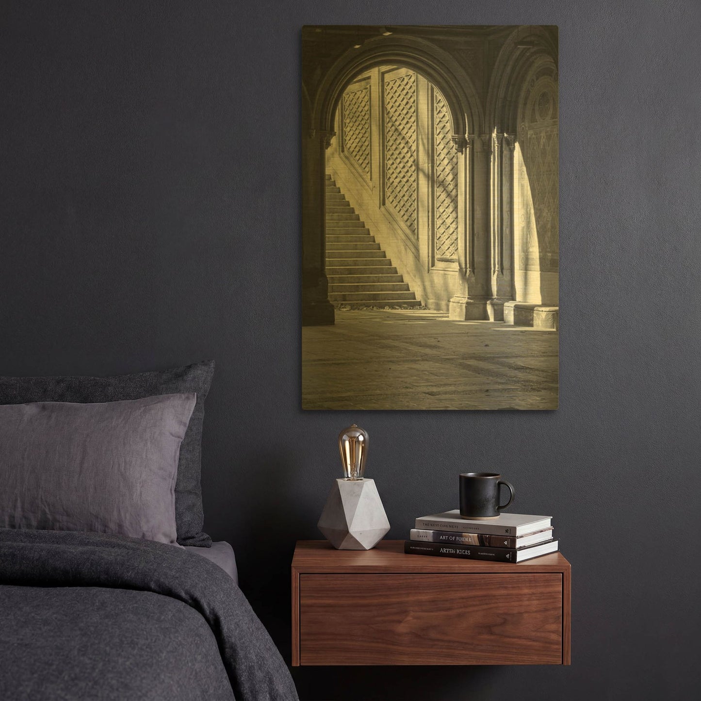'Arch' By Incado Gold Metal Wall Art