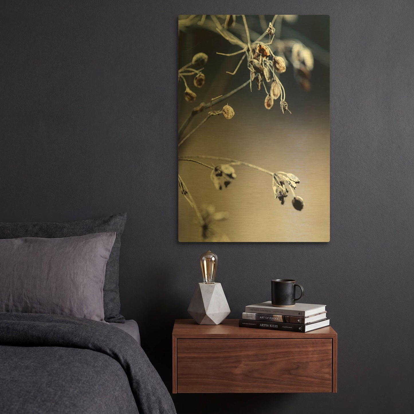 'Autumn III' By Incado Gold Metal Wall Art