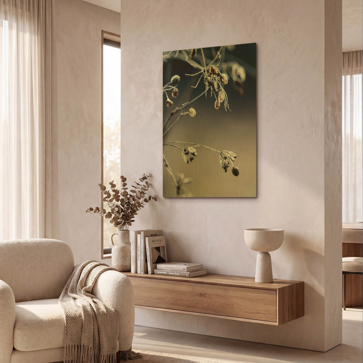 'Autumn III' By Incado Gold Metal Wall Art