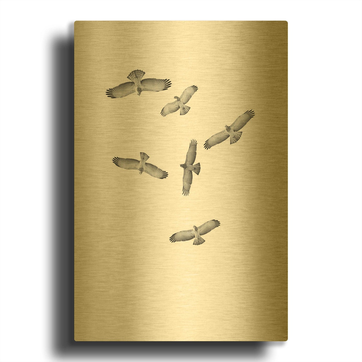 'Birds of Prey' By Incado Gold Metal Wall Art