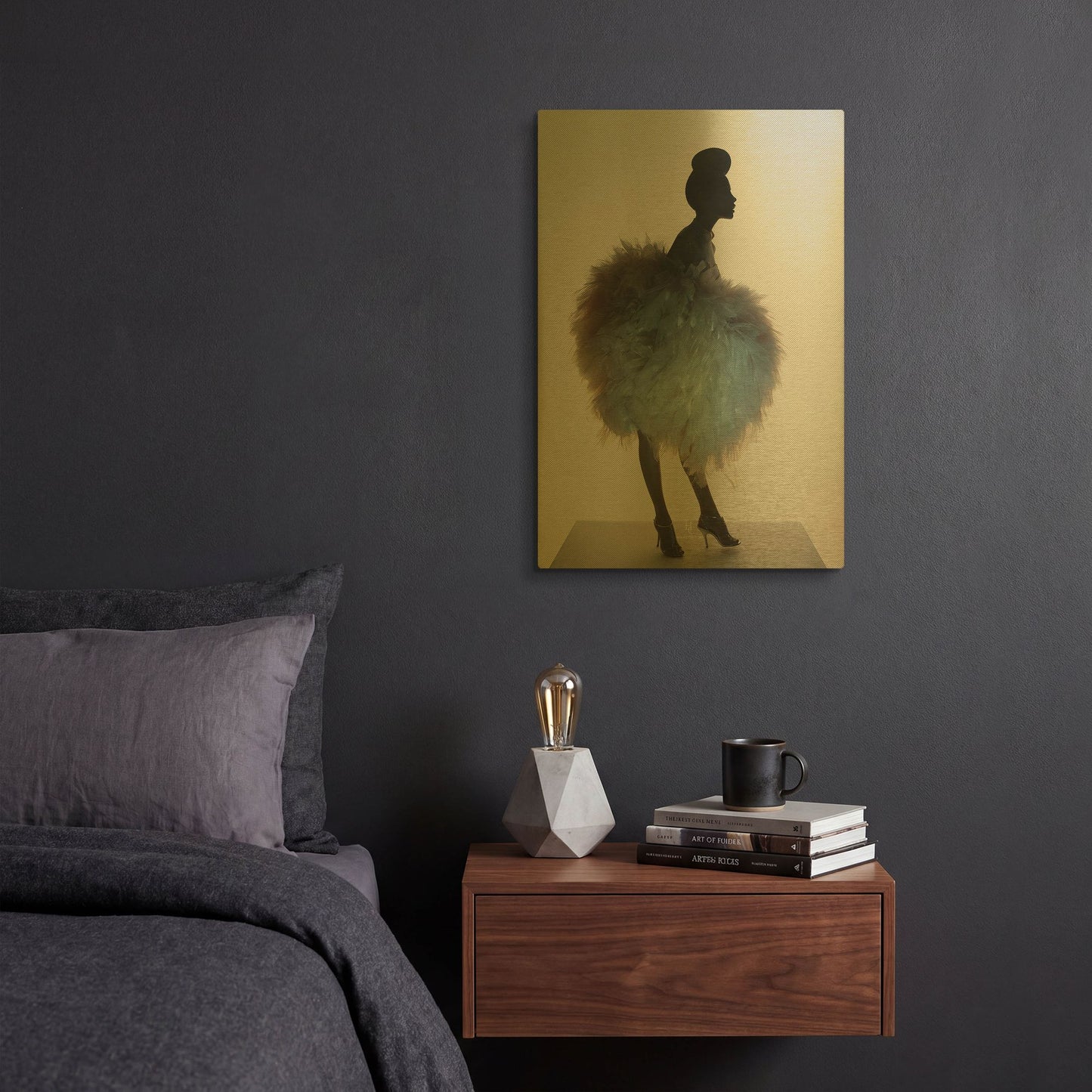 'Bluemingo' By Incado Gold Metal Wall Art