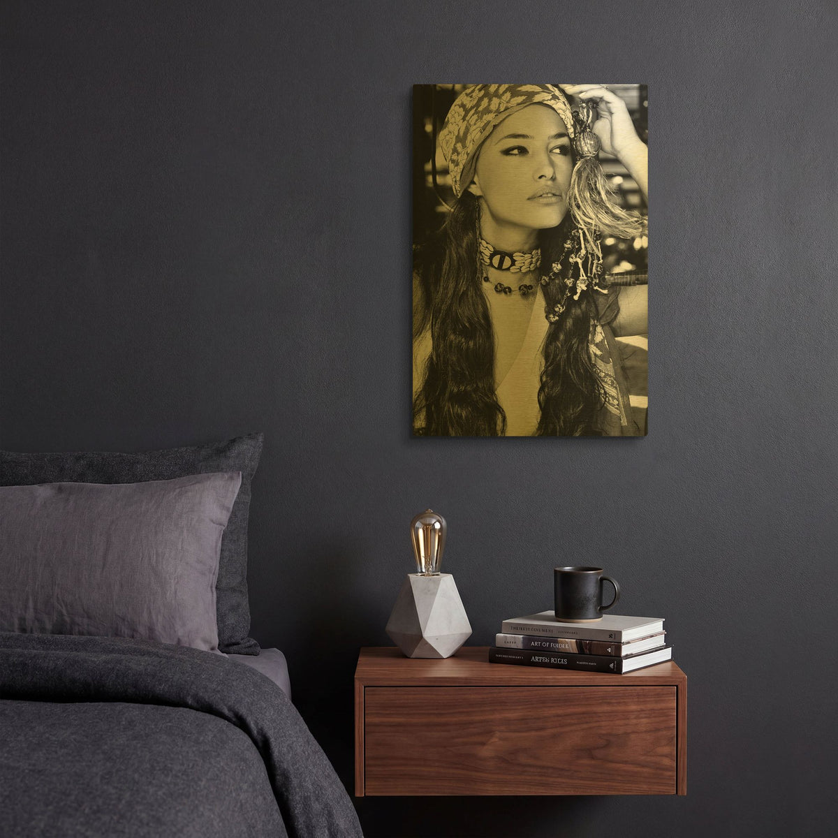'Bohemian Beauty' By Incado Gold Metal Wall Art