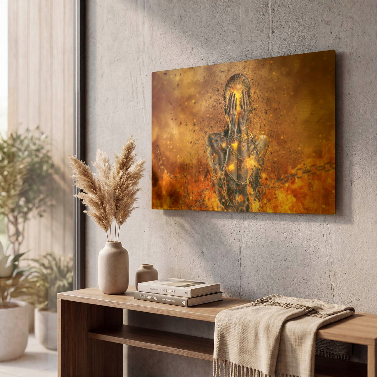 'Through Ashes Rise' By Mario Sanchez Nevado Gold Metal Wall Art