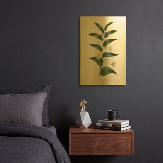 'Botanica I' By Incado Gold Metal Wall Art