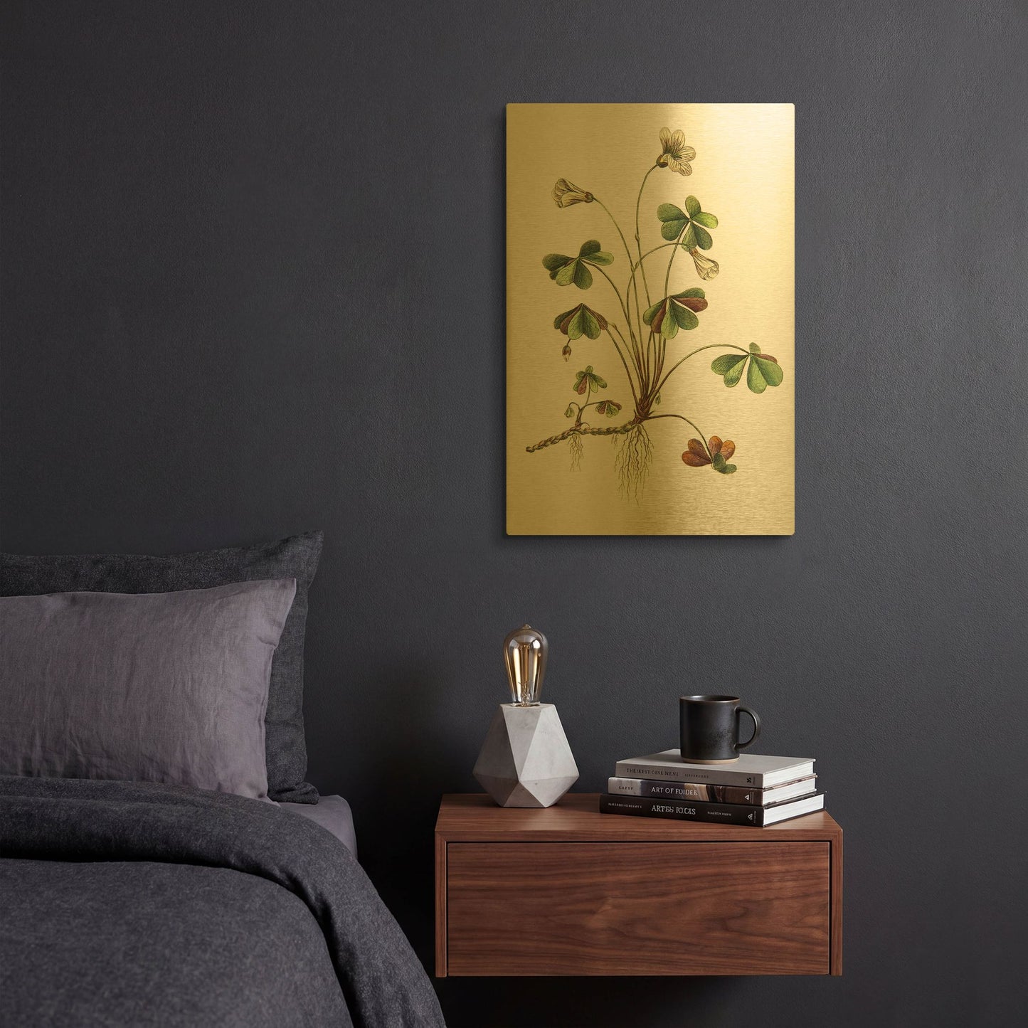 'Botanica II' By Incado Gold Metal Wall Art