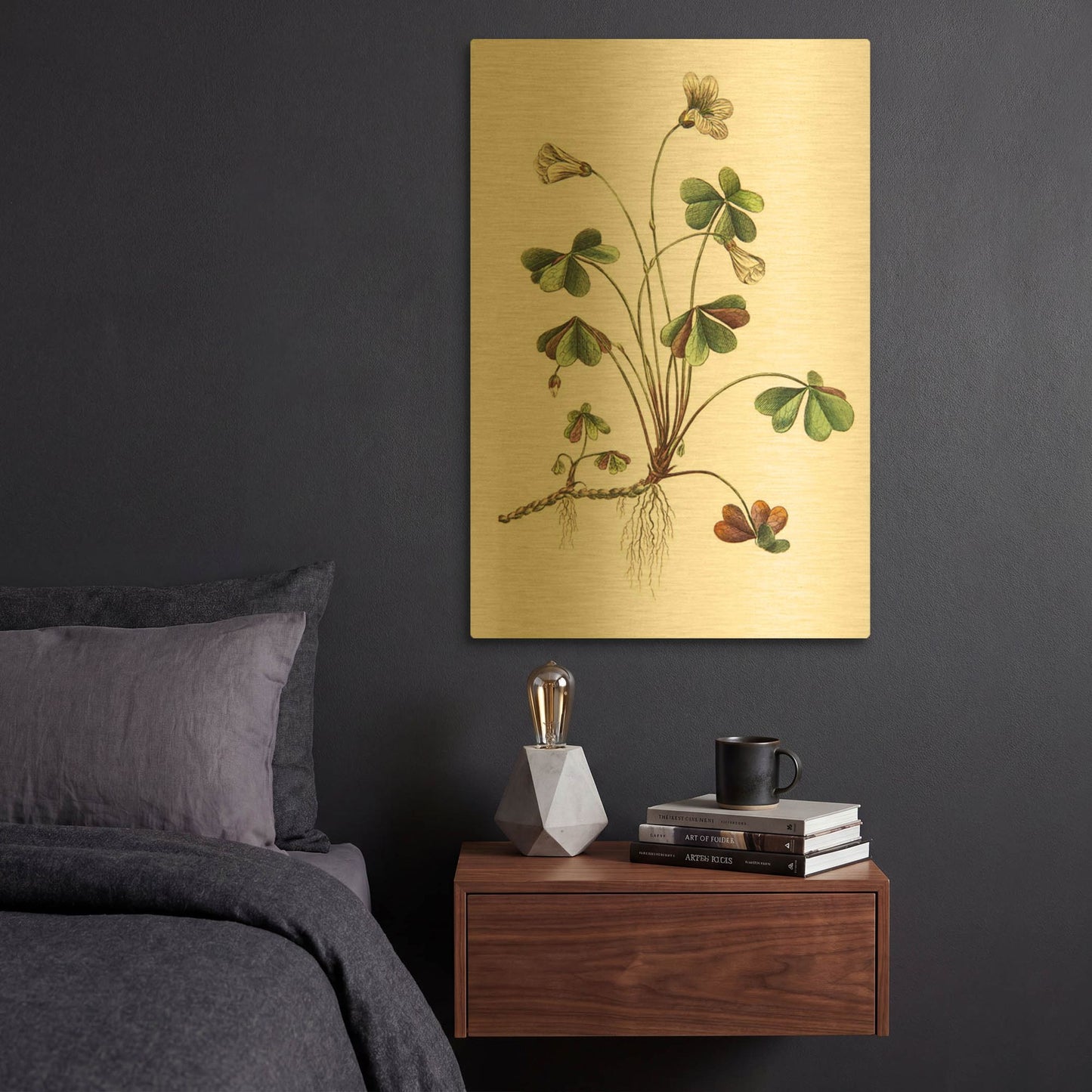 'Botanica II' By Incado Gold Metal Wall Art