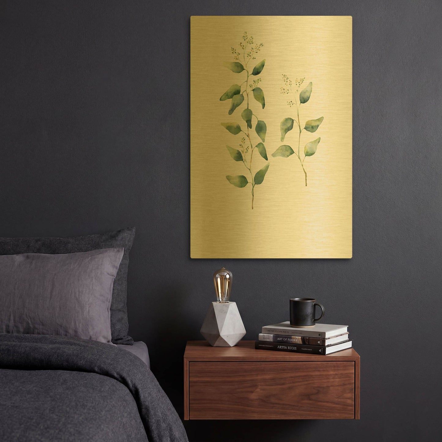 'Botanical II' By Incado Gold Metal Wall Art