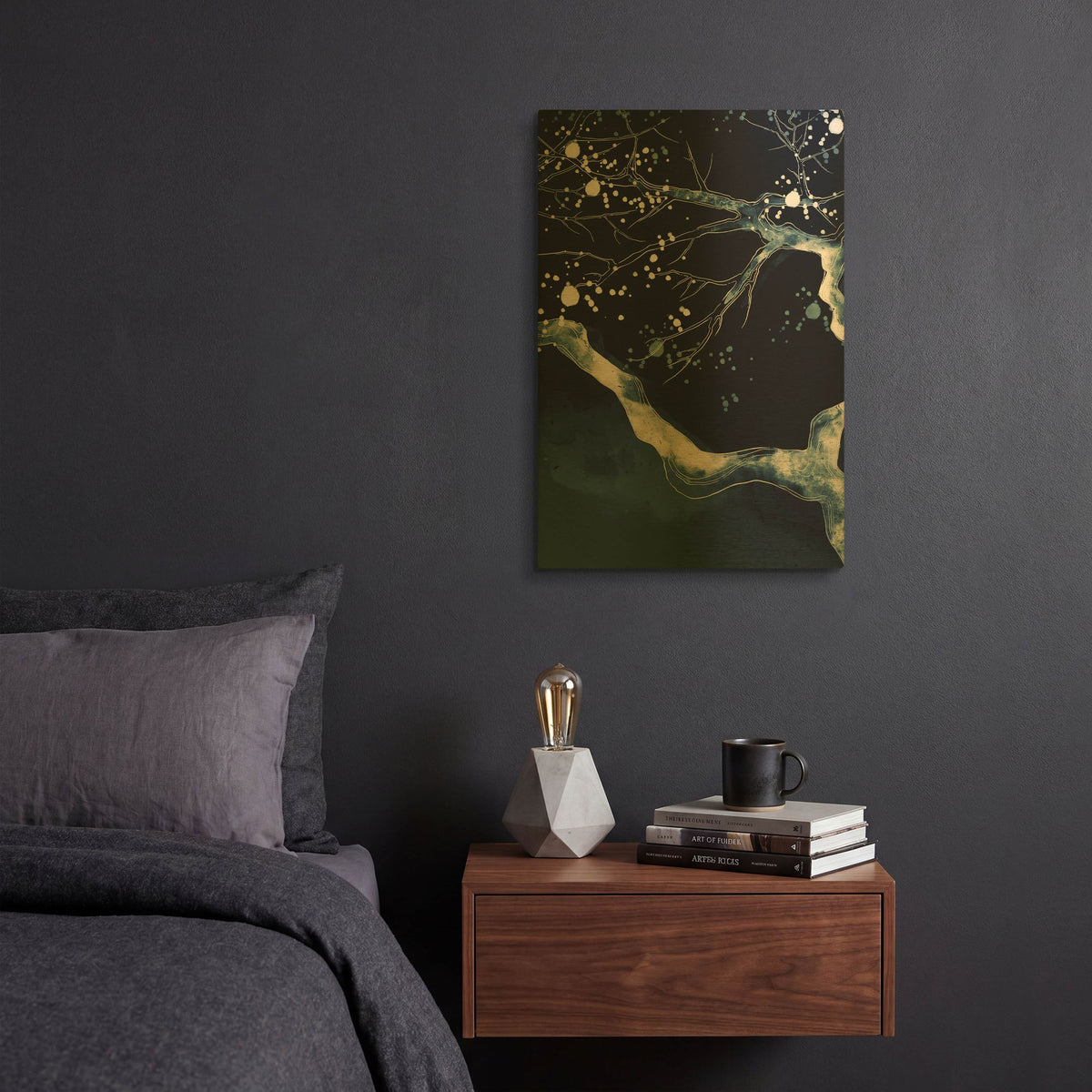 'Cherry Blossom Branch' By Incado Gold Metal Wall Art