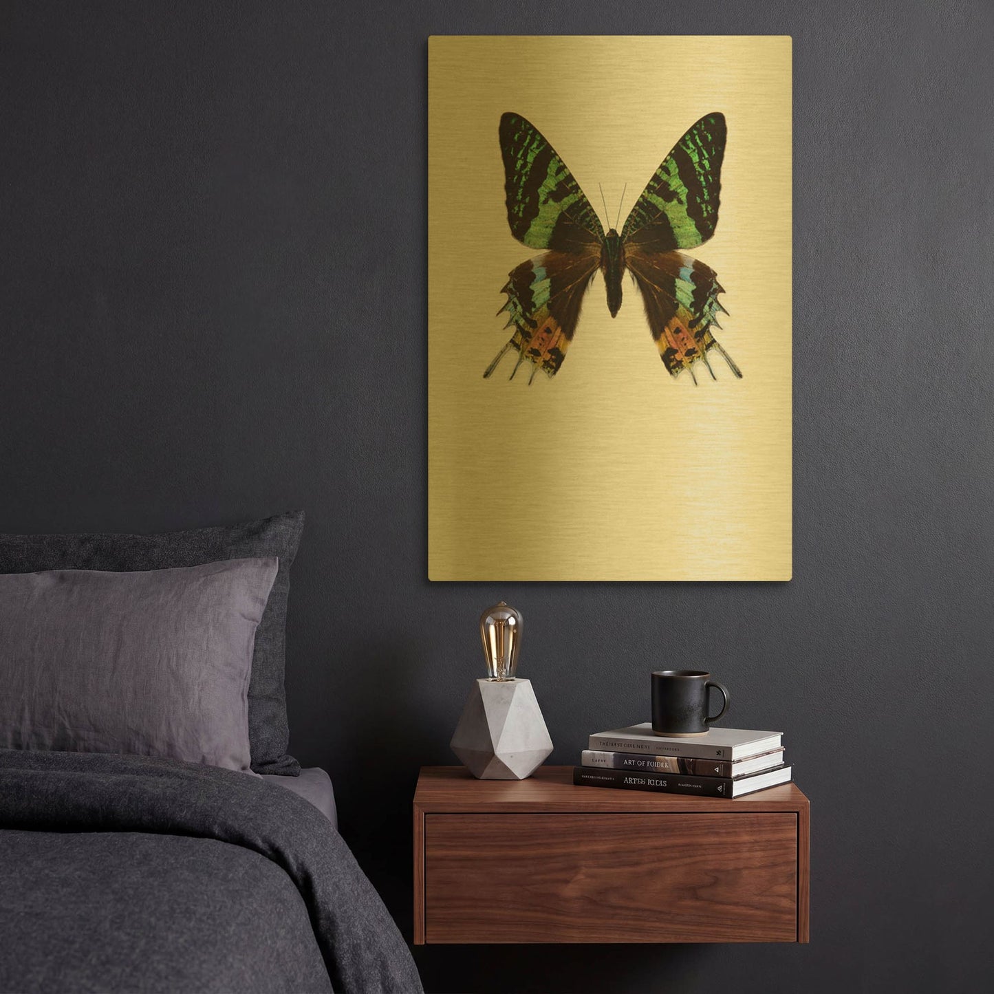 'Chrysiridia Rhipheus' By Incado Gold Metal Wall Art