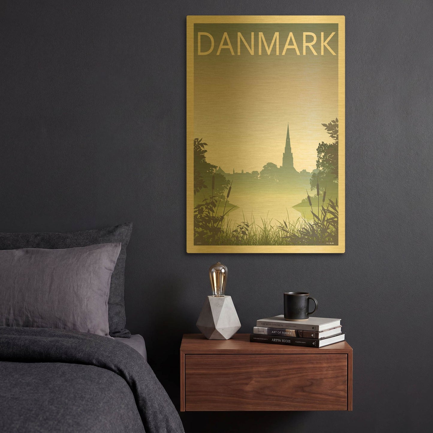 'Church' By Incado Gold Metal Wall Art