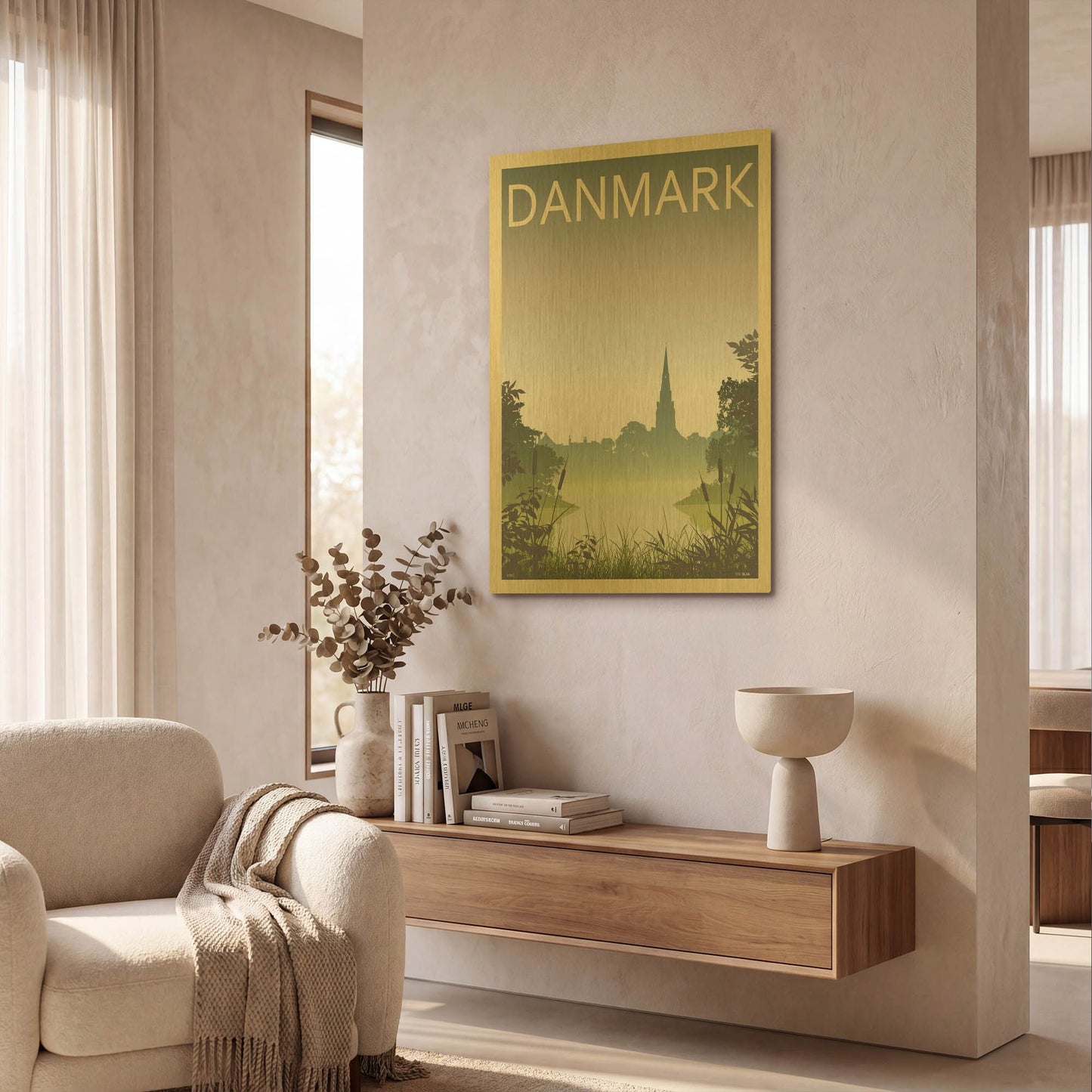 'Church' By Incado Gold Metal Wall Art