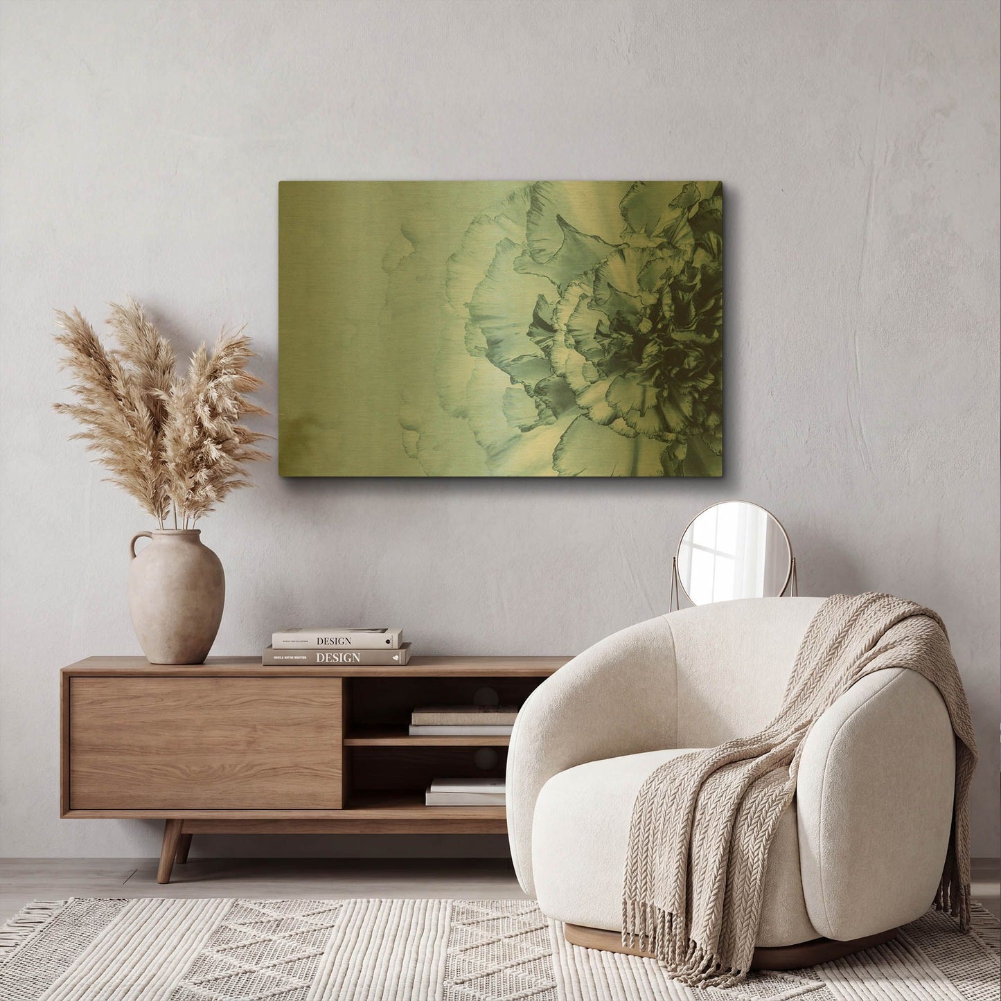 'Close Up Flower' By Incado Gold Metal Wall Art