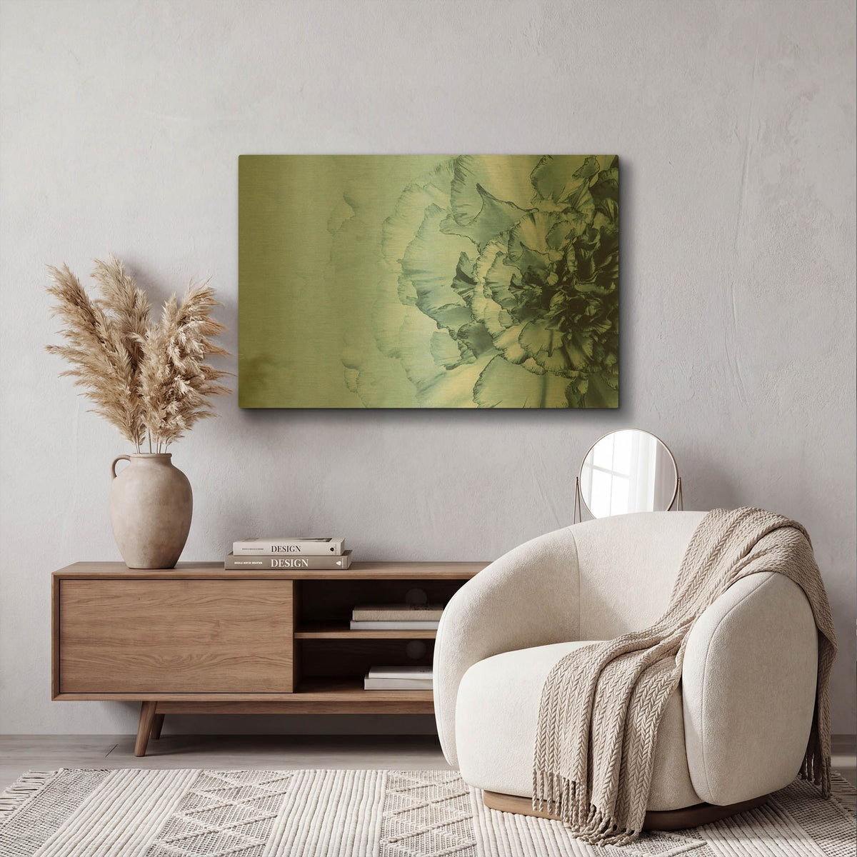 'Close Up Flower' By Incado Gold Metal Wall Art
