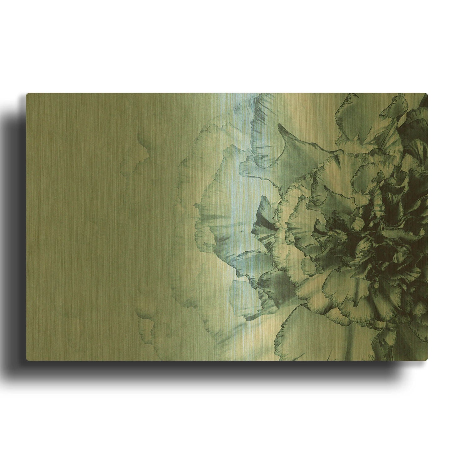 'Close Up Flower' By Incado Gold Metal Wall Art